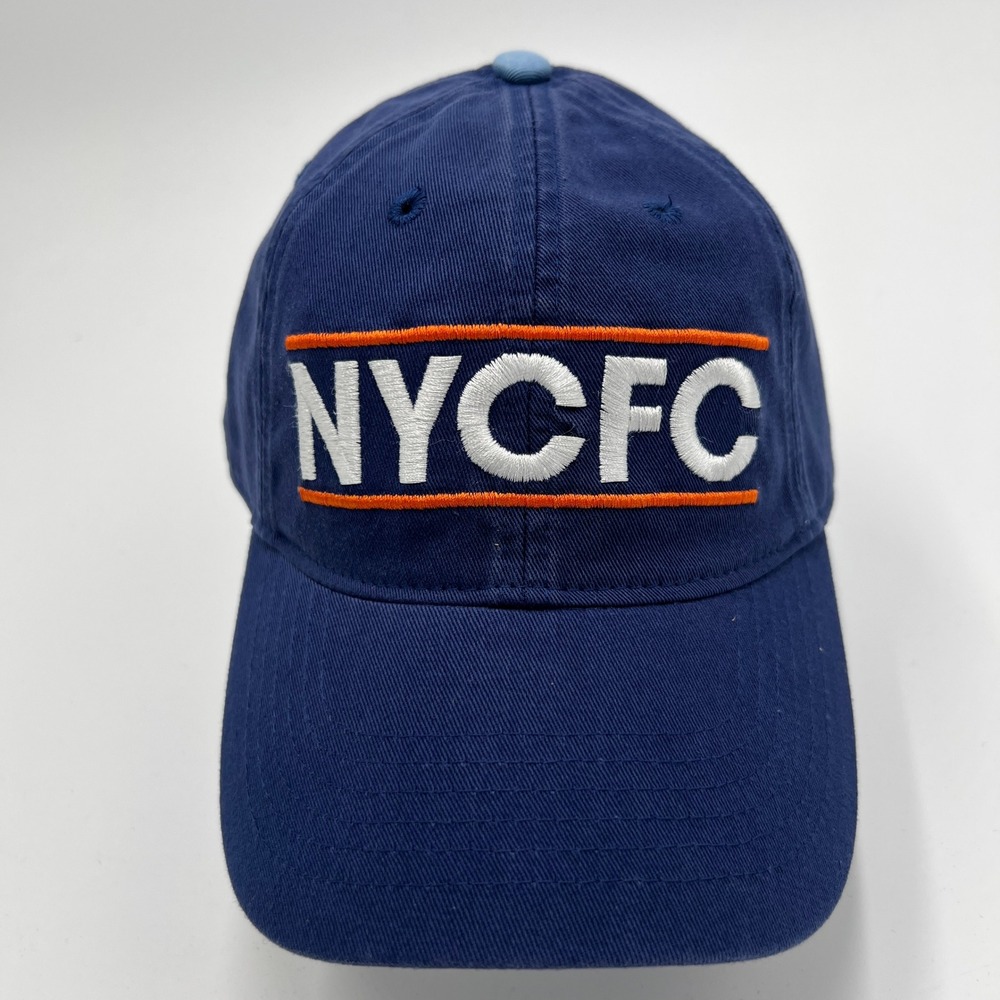 MLS NYCFC New York City FC Navy Blue Adjustable Dad Hat Baseball Cap Cotton